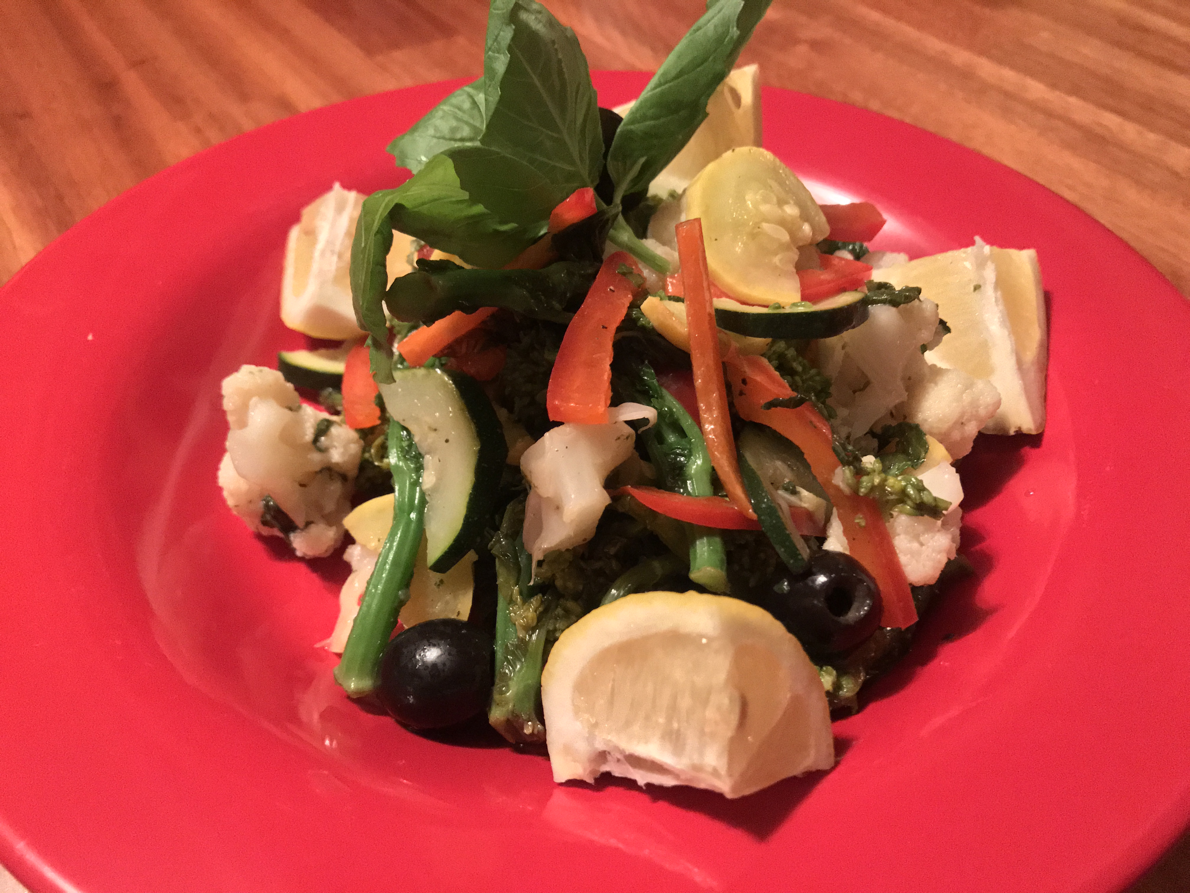 Plated Boiled Vegetables